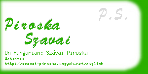 piroska szavai business card